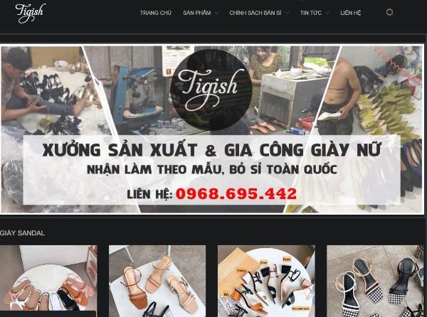 Xưởng gia công giày dép nữ Tigish