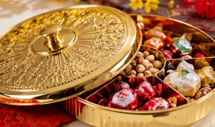 Khay mứt nhựa có thể xi mạ để tạo hiệu ứng vàng bạc hoặc ánh kim