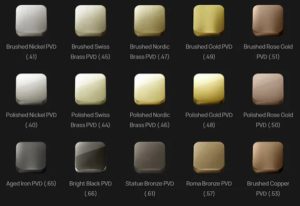 bảng màu mạ pvd