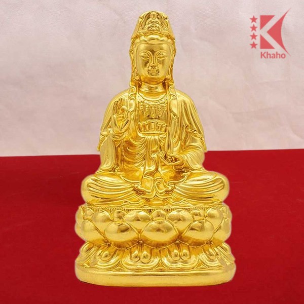 Tượng Phật Quan Âm mạ vàng
