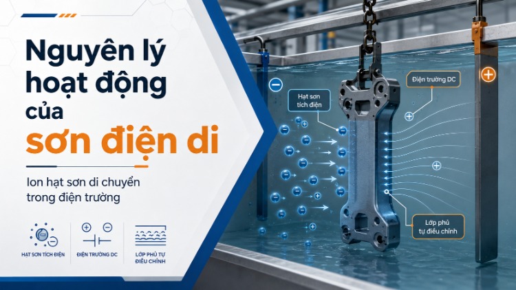 Nguyên lý hoạt động của công nghệ sơn điện di trên kim loại